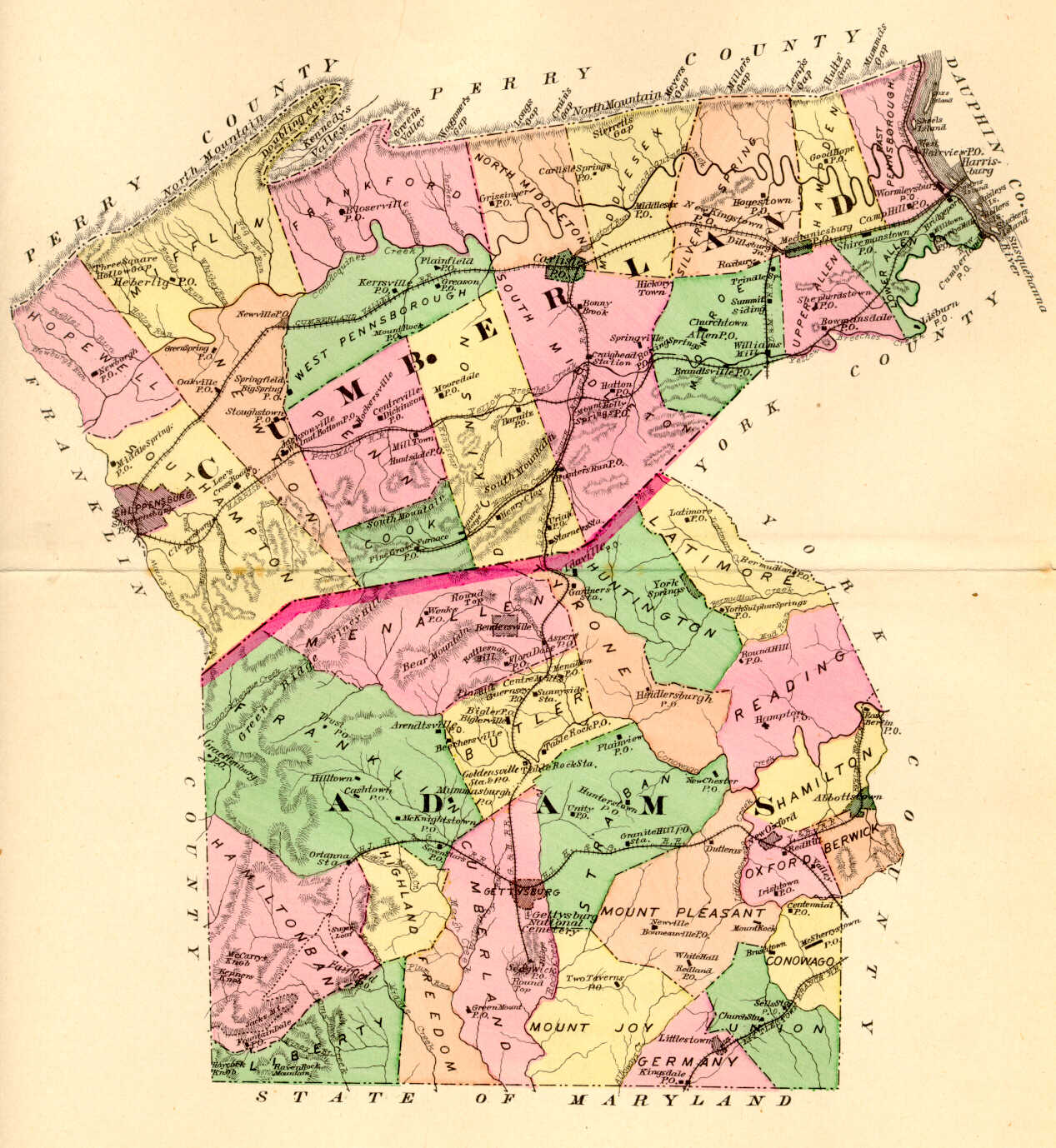 Cumberland and Adams Counties, 1886